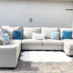 Grey Sectional Sofá - U Shape 