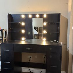 vanity mirror desk