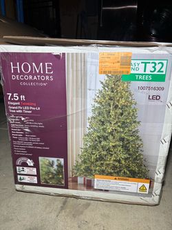 7.5 ft. Pre-Lit LED Elegant Twinkling Grand Fir Artificial Christmas Tree