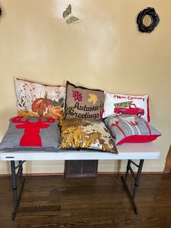 Set of 6 Seasonal Decorative Throw Pillows