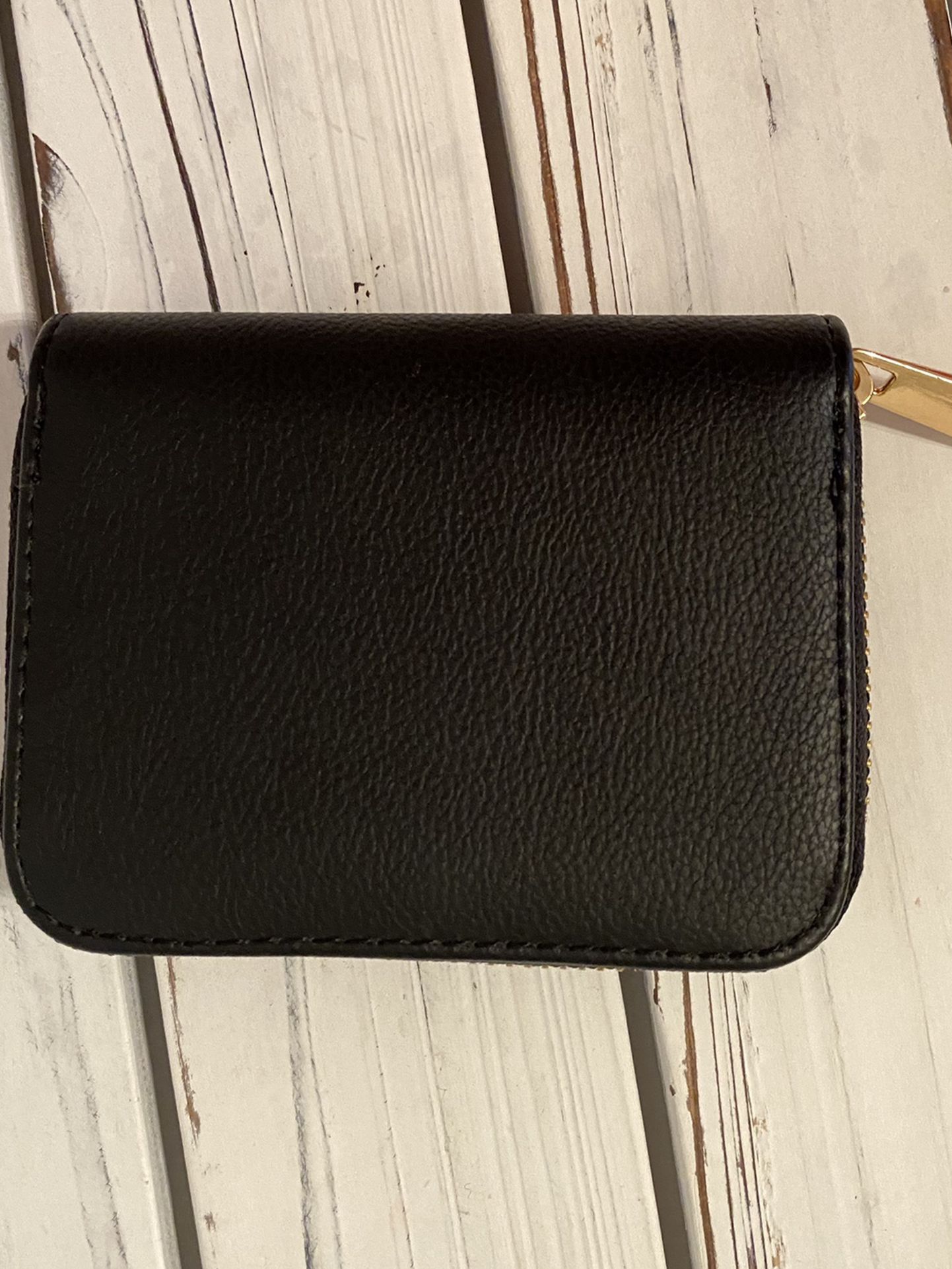 New Black Small Wallet With Zipper