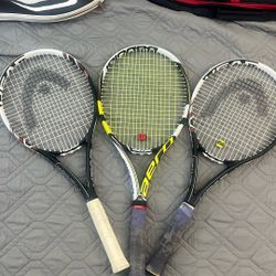 3 Tennis Racquets In Perfect Condition