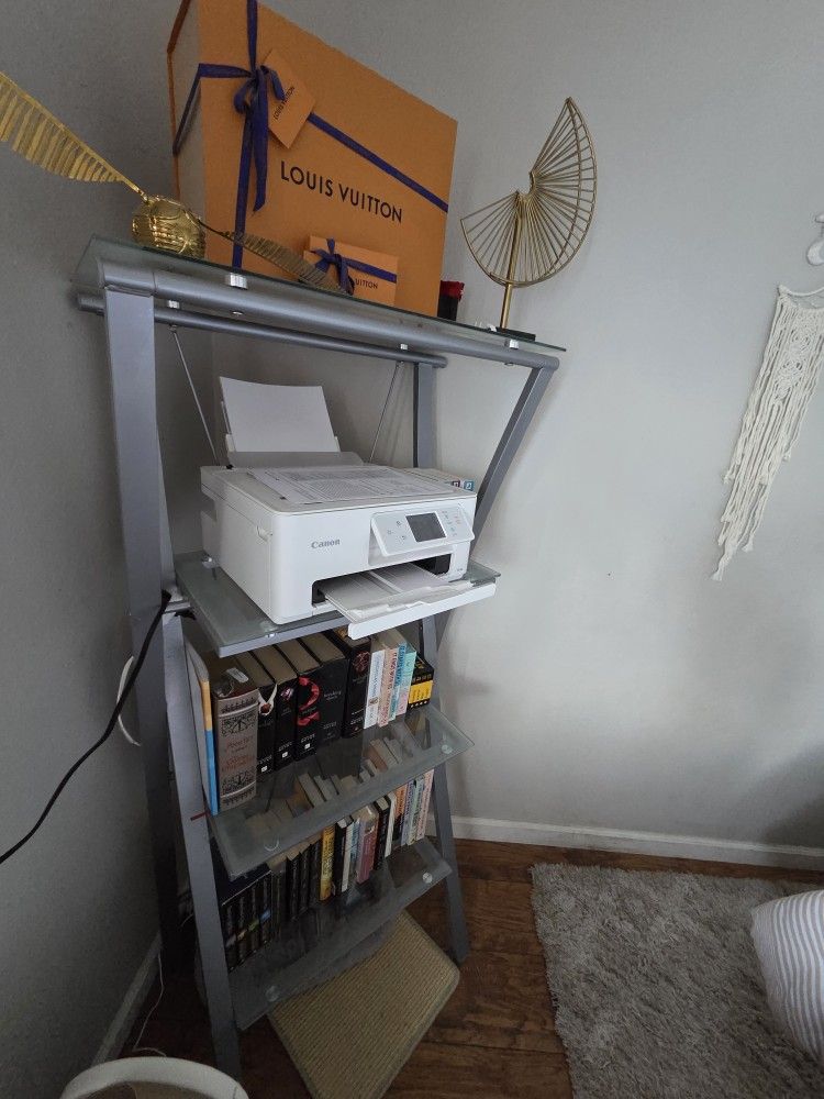 Realspace® Zentra Bookcase, Silver/Clear