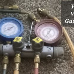 YELLOW JACKET/4 Valve Manifold & Gage Set