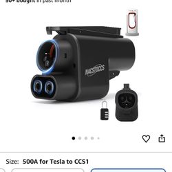 Adapter Tesla Fit to Rivian, Ford,GM EVs for Tesla Supercharger to CCS1 Charger Adapter, Max 500A 1000V Fast Charge