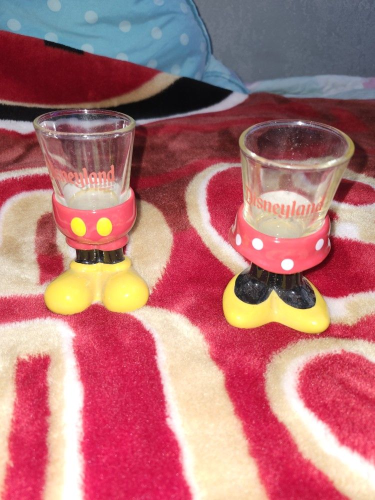 Mickey and minnie shot glasses