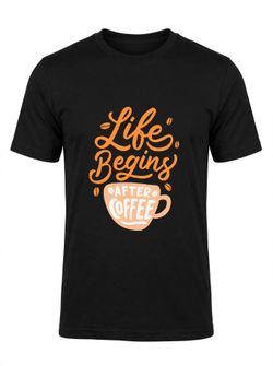 Life Begins After Coffee Graphic T-Shirt