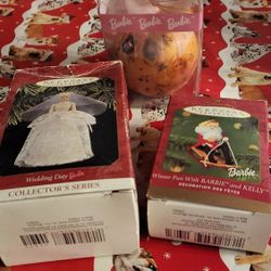 Vintage Barbie Christmas Ornaments 