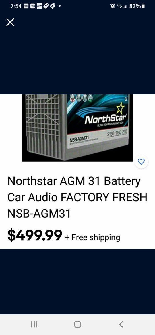 $280 OBO ☆ NORTHSTAR Ultra ☆~PRO AGM 31M Battery Deep cycle/Starting