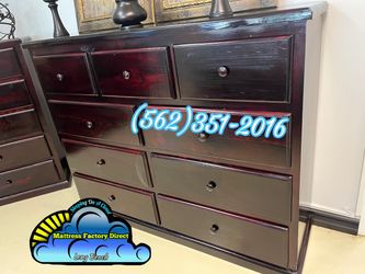 Pinewood nine drawer dresser Cherry cajonera Comoda mueble nuevo