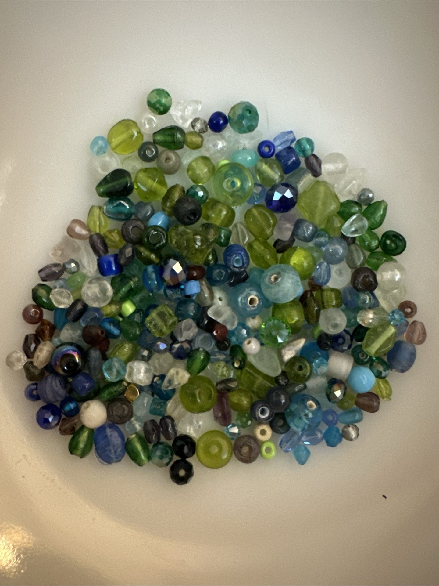“Cool Summer Day” Vintage Glass Bead Collection Lot#C