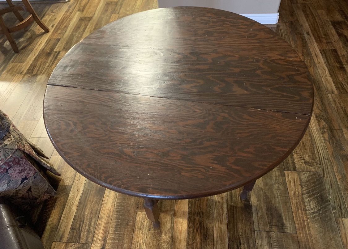 Brown Round Antique Table