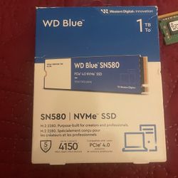 Western Digital NVMe PCIe SSD 1 TB SN580
