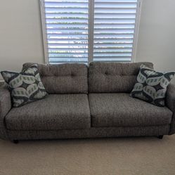 MCM STYLE COUCH WITH MEMORY FOAM