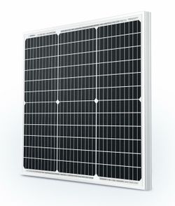 Renogy Solar Panels 50 Watt, 22% High-Efficiency Monocrystalline 50W Solar Panel for 12V Battery Systems, Ideal for RV Marine Rooftop Farm Trailer Cab
