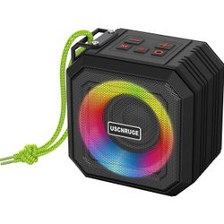 Brandnew Portable Bluetooth Speaker IP65 Waterproof Shower TWS Wireless 360° Stereo Subwoofer with RGB Multipul Colors Rhythm Lights for Beach Pool Ca