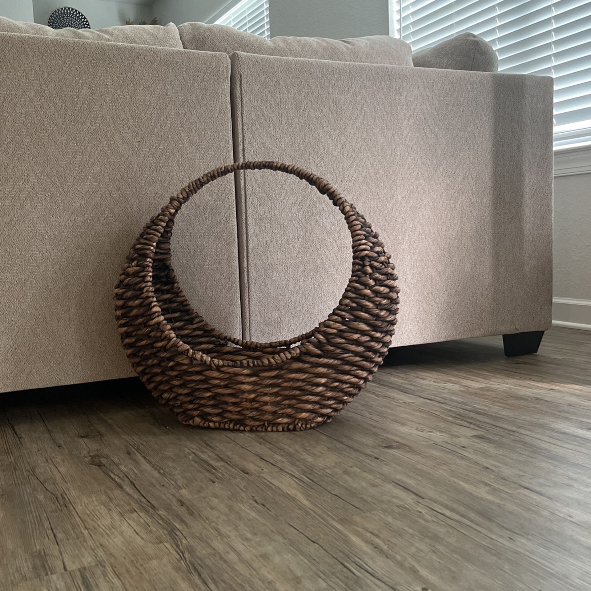 Kirkland’s Wooven Half Moon Basket