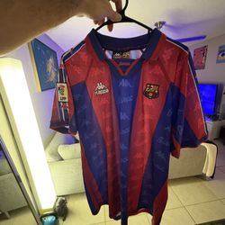 FC Barcelona Retro Kappa Jersey – 90s Style