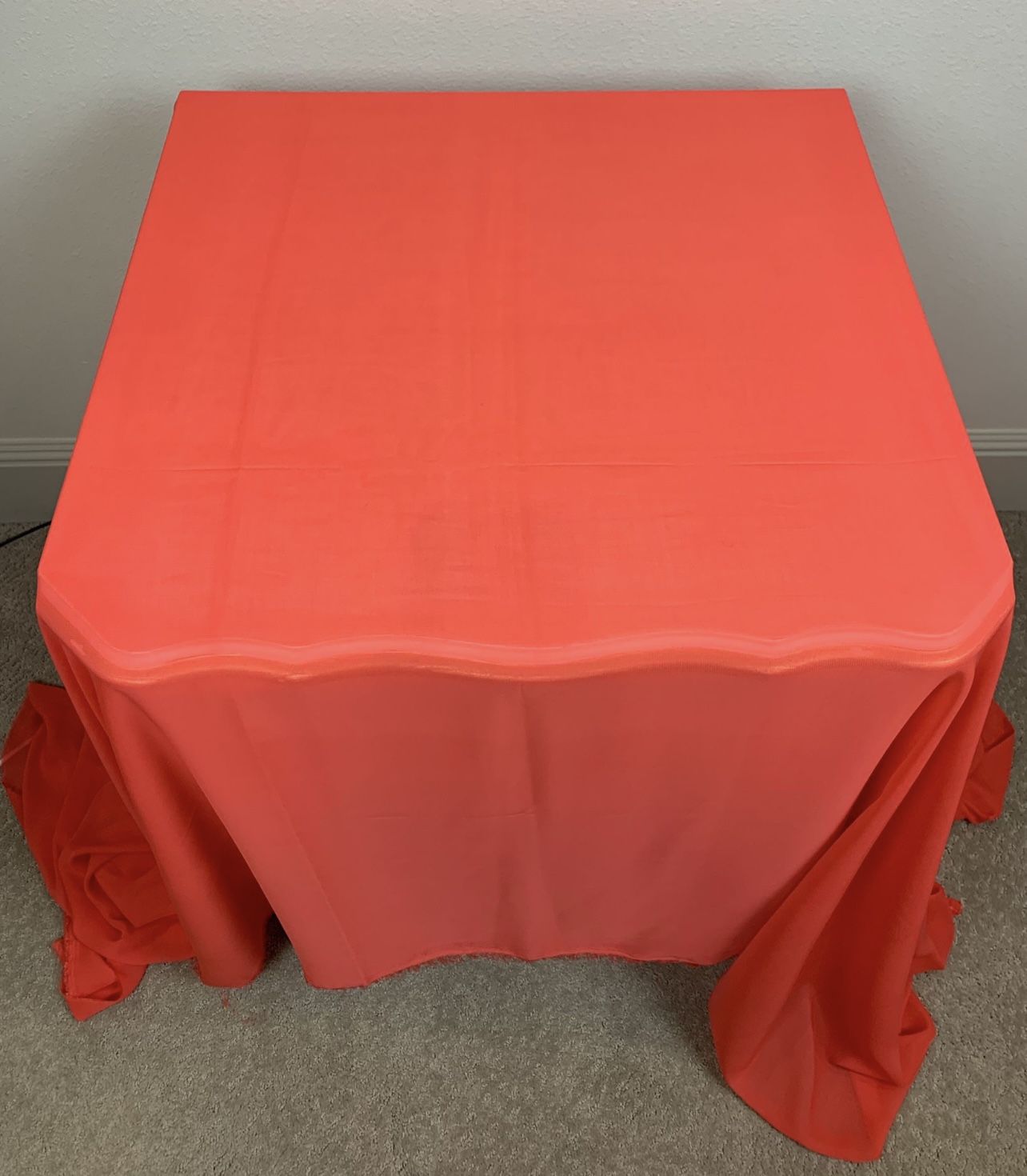 8 Coral Chiffon Curtains