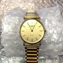 LONGINES 150 6799 Quartz Watch St.Steel Gold Plated