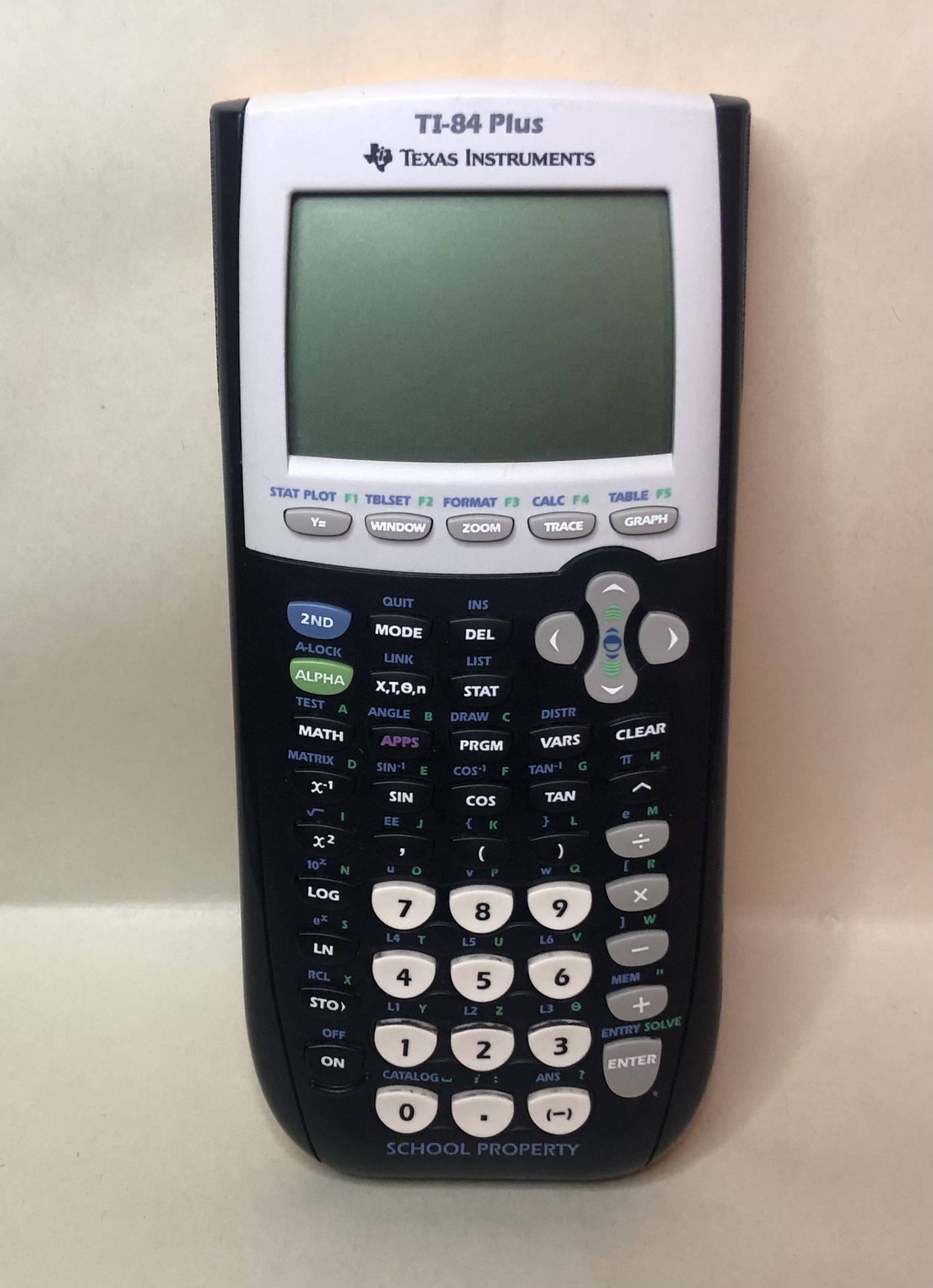 Texas Instruments TI-84 Plus Graphing Calculator Yellow School Property No Cover