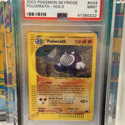 Pokemon Skyridge Poliwrath Holo PSA 9
