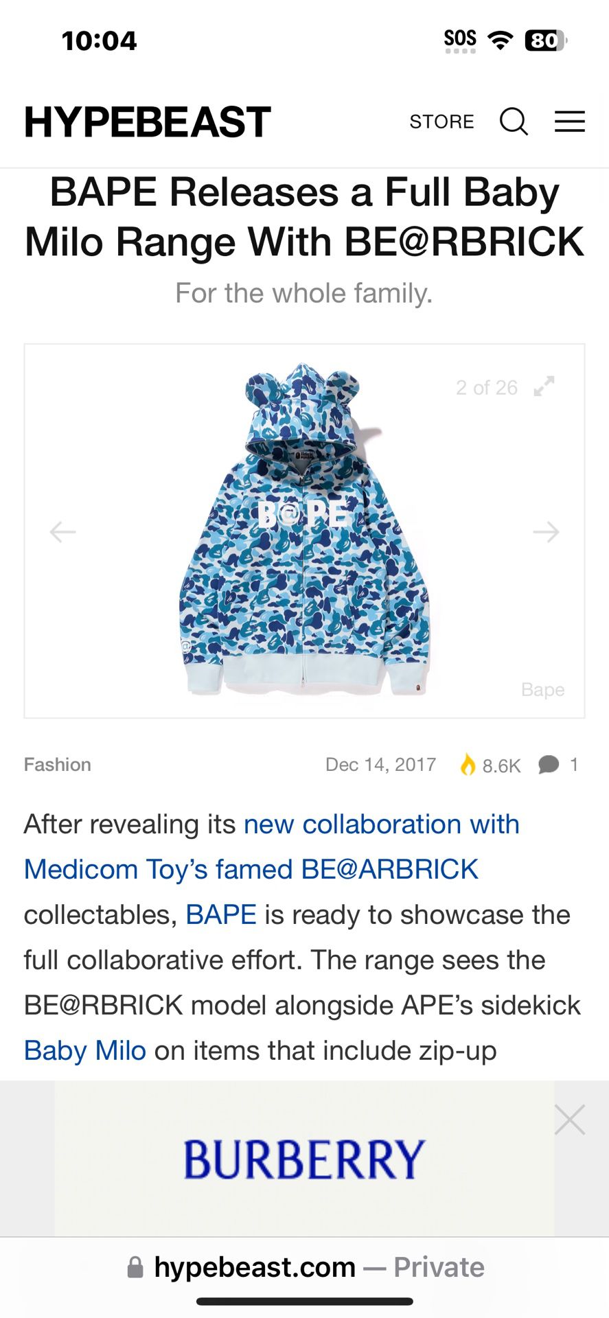 bearbrick bape hoodie