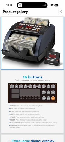 Aneken YS-DC002 Money Counter / Bill Counter Machine – Brand New