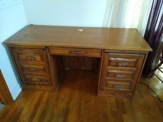 Solid oak desk