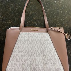 Michael Kors vanilla/lugg MD EW TZ TOTE