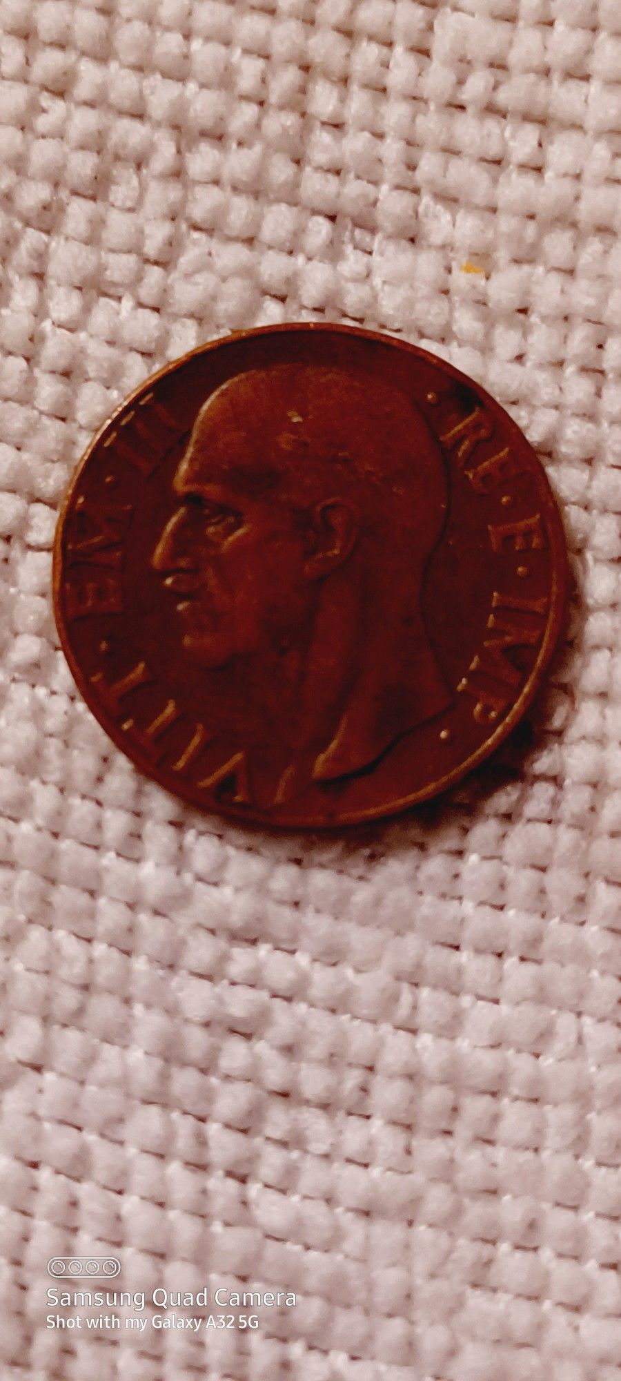 ITALY Vittorio Emanuele III 1935 R 10 CENTESIMI, WWII COINAGE
