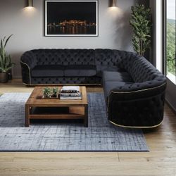 SALE💎Black Tufted Sectional