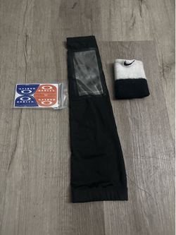 Nike playbook arm sleeve,Nike wrist band and Oakley visor stickers