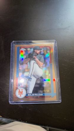 Nolan McLean Topps Chrome RC Gold Refractor 08/50