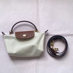 Longchamp Beige Ladies Classic Mini Bag Suitable For Hand-Held 