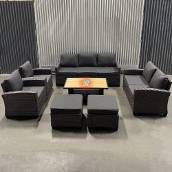 9-Seater Outdoor Sectional Patio Furniture Set