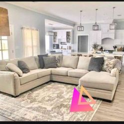 Large Dellara Chalk Off White Sectional Couch | Living Room 👍💥 Brand New 🌟 Fast Delivery 🚚 