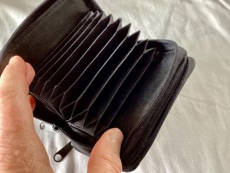 NEW Buxton Black Leather Wallet Coin Purse Credit Card Holder