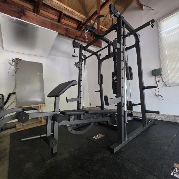 Smith Machine 2001 | Multi-Use Adj Bench | Gym Equipment | Fitness | Squat Rack | Excercise |🔴WEIGHTS AND BARBELL SOLD SEPARATELY 🔴 FREE DELIVERY 🚚