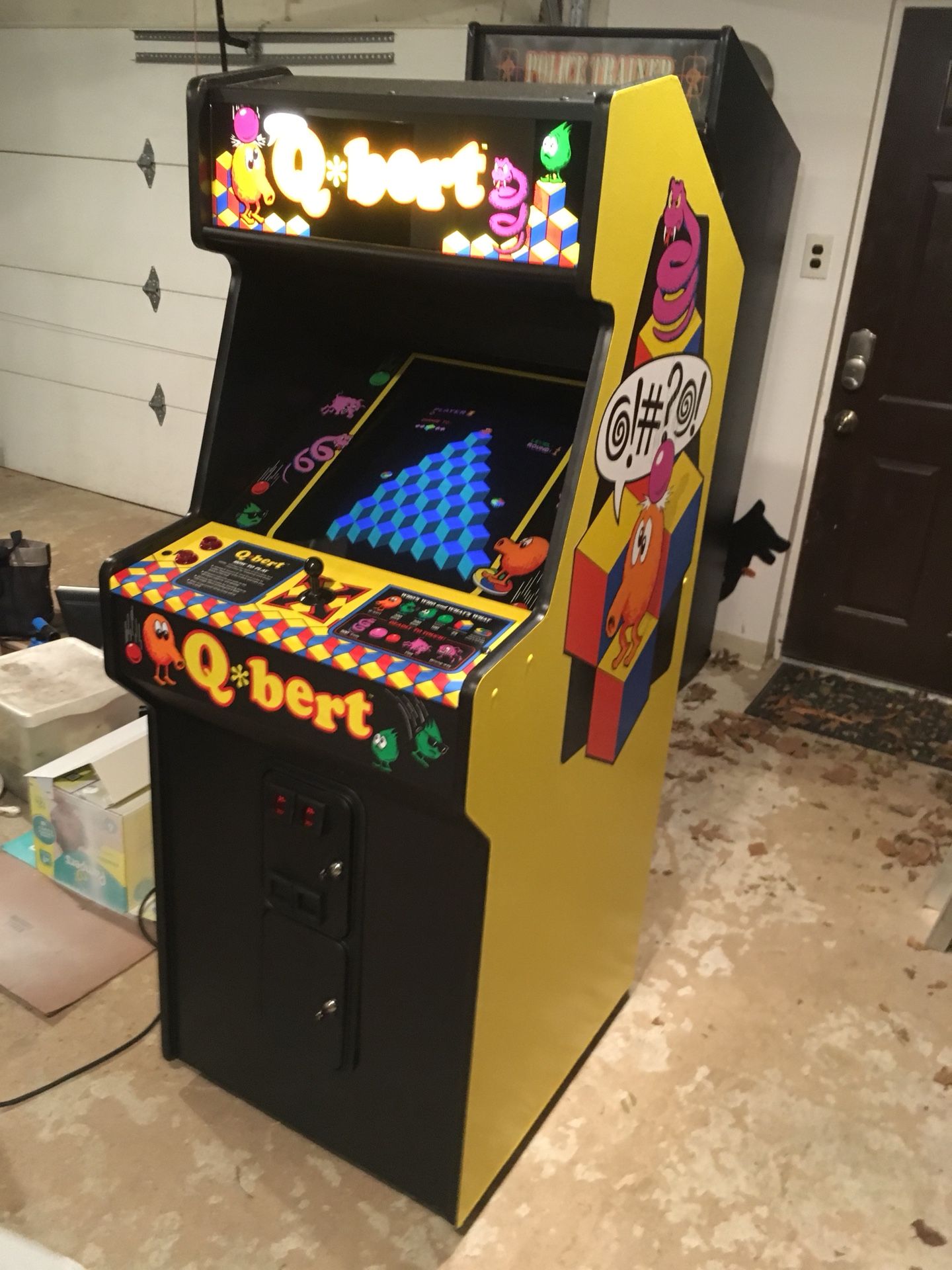 QBERT FULLY RESTORED ORIGINAL ARCADE GAME! JROK MULTIBOARD INSTALLED! BAR, MAN CAVE, PINBALL!