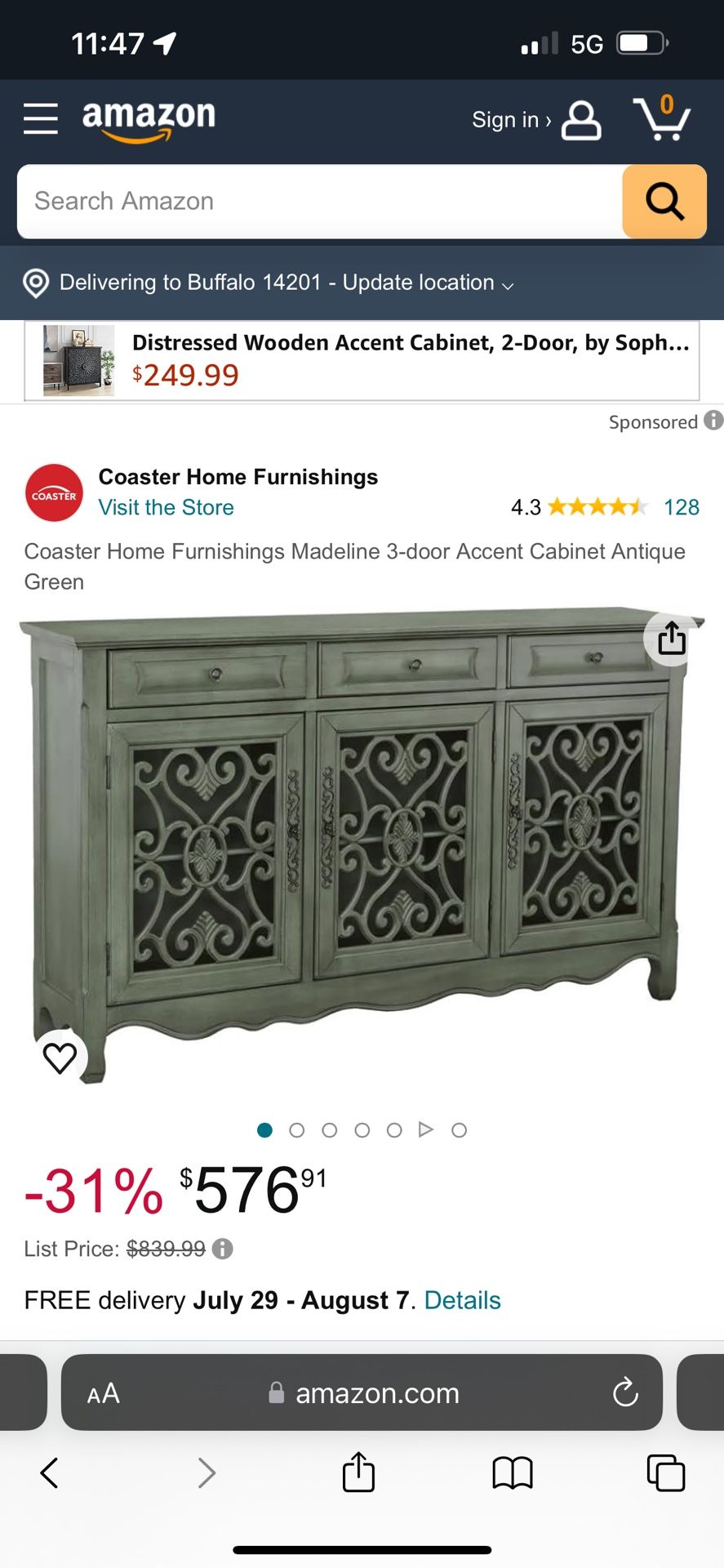 Beautiful Stand For Tv/ Buffet, Accent Cabinet