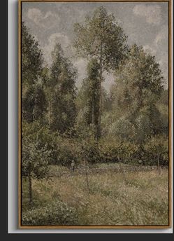 Vintage Decor, Bushes Poplars Nature Landscape Paintings, Large Prints, Farmhouse Decor, Classical Wall Decorations for Bedroom Living Room Bathroom,