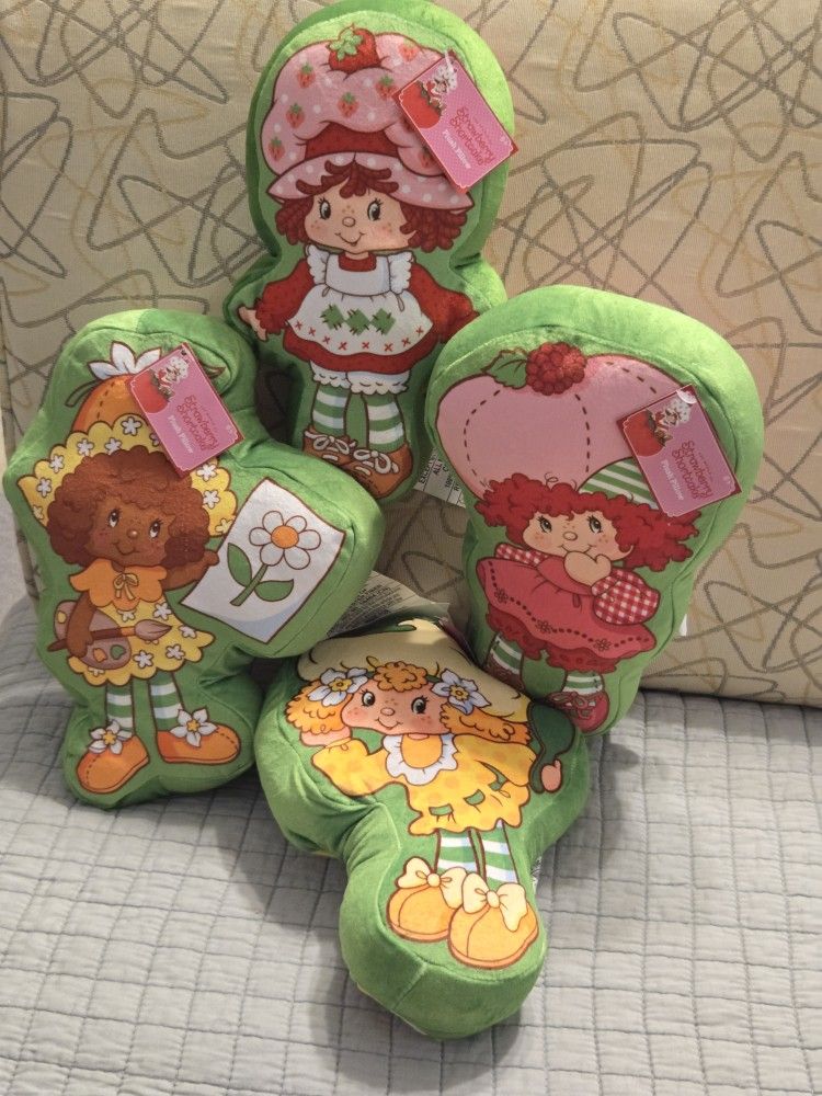 Strawberry Shortcake Character Figure Pillow Soft Cushy Vibrant Colors 7.5 Combo
