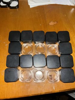 Lot Of Small Glass Containers 