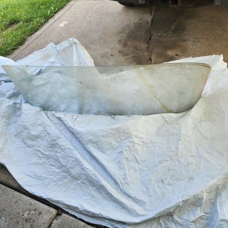 Vintage Antique Either Front Windshield A Back Windshield Car Window It Belongs To My Grandfather 1930s Or 40s Don't Know What Kind Of Car It Fit