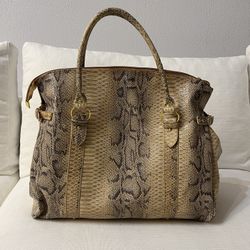 TOTE BAG. SNAKE SKIN LEATHER $175