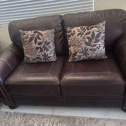 Leather Sofa And Loveseat Set