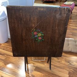 Antique Standing/Folding Table. 