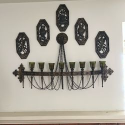 Wall Decor With Candle Holders 