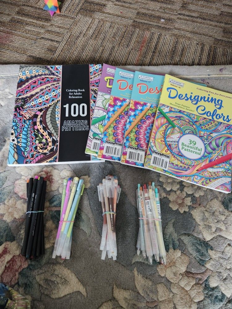 Coloring Books And Pens